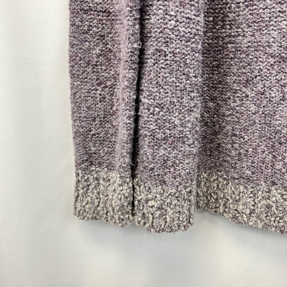 Fate Womens Pullover Sweater Purple/Gray Color Block Long Sleeve Knit Large - Picture 9 of 11